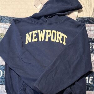 Newport Men's Hoodie in Navy and Yellow